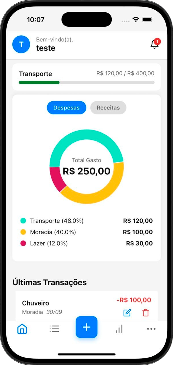 Tela 1 do App